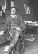 Amedeo Modigliani nel suo studio Amedeo Modigliani nel suo studio