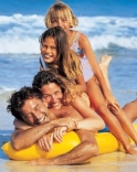 Famiglia in spiaggia a Misano