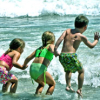 Bamibni sulla spiaggia di Bellaria