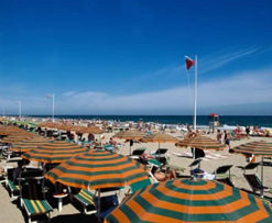 Spiaggia di Rimini a Marina Centro, panoramica Spiaggia di Rimini a Marina Centro, panoramica
