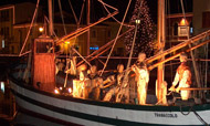 Presepe a Cesenatico sul porto canale Presepe a Cesenatico sul porto canale